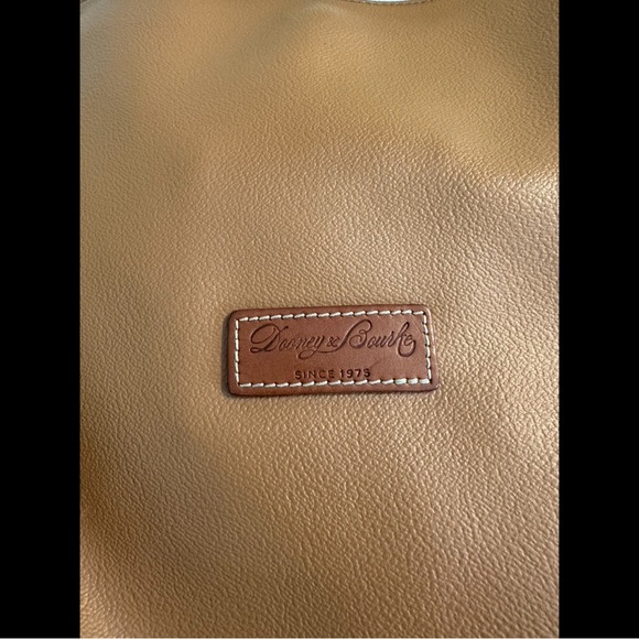 DOONEY & BOURKE Medium Sac Hobo Purse Shoulder Hand Bag Cognac Tan Brown Leather - Picture 12 of 16